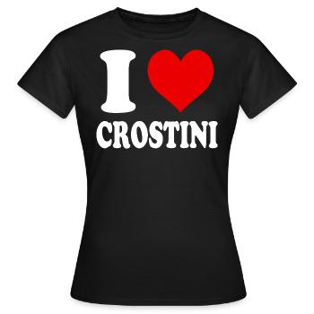 I Love Croutons Heart Funny Witty - Women's T-Shirt - black - Front - AI Model Female 172 dark (172cm)