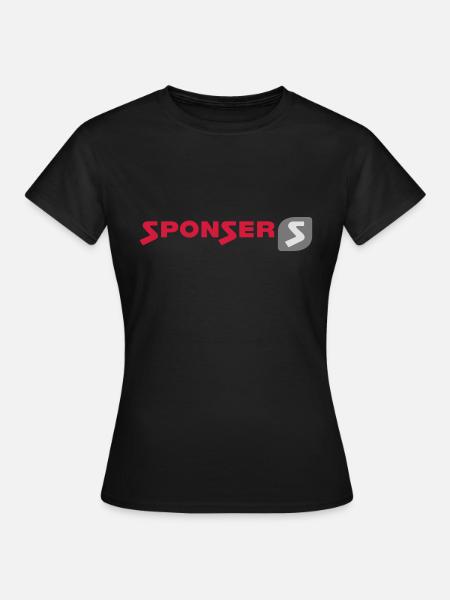 Sponser Logo klein - Frauen T-Shirt - Schwarz