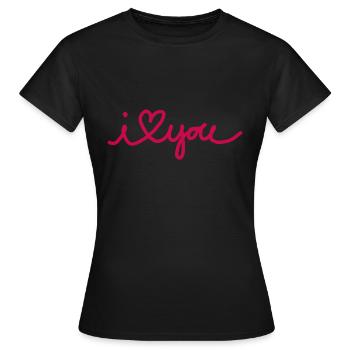 i love you - Frauen T-Shirt - Schwarz - Vorne - AI Model Female 172 dark (172cm)