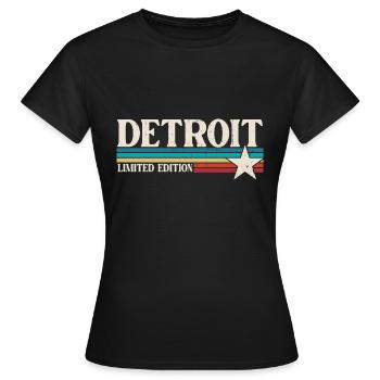Detroit - T-shirt Femme - noir - Devant - AI Model Female 172 dark (172cm)