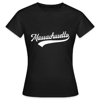 Massachusetts - Frauen T-Shirt - Schwarz - Vorne - AI Model Female 172 dark (172cm)
