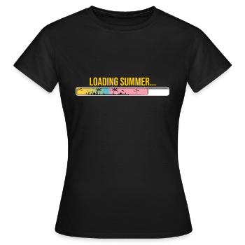 Poutres de chargement d’été - T-shirt Femme - noir - Devant - AI Model Female 172 dark (172cm)