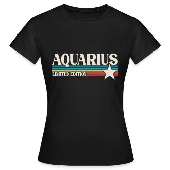 Sternzeichen Wassermann - Frauen T-Shirt - Schwarz - Vorne - AI Model Female 172 dark (172cm)