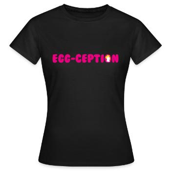 EI-AUFNAHME - Frauen T-Shirt - Schwarz - Vorne - AI Model Female 172 dark (172cm)