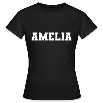 Name - Amelia - Frauen T-Shirt - Schwarz - Vorne - AI Model Female 172 dark (172cm)