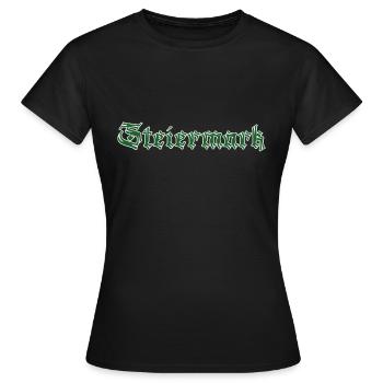 Steiermark - Frauen T-Shirt - Schwarz - Vorne - AI Model Female 172 dark (172cm)