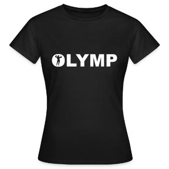 Olymp Berg der Götter und der Kräfte. Bodybuilder - Frauen T-Shirt - Schwarz - Vorne - AI Model Female 172 dark (172cm)