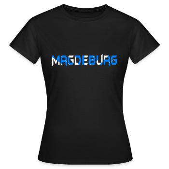 Magdeburg Ville natale à la maison - T-shirt Femme - noir - Devant - AI Model Female 172 dark (172cm)