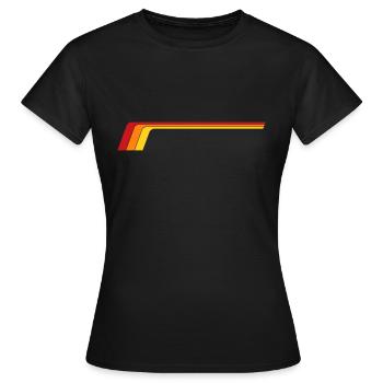 Retro Stripes long - Frauen T-Shirt - Schwarz - Vorne - AI Model Female 172 dark (172cm)