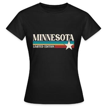 Minnesota - T-shirt Femme - noir - Devant - AI Model Female 172 dark (172cm)