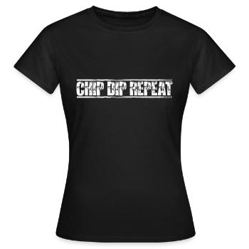 Chip Dip Repeat 14 - Frauen T-Shirt - Schwarz - Vorne - AI Model Female 172 dark (172cm)