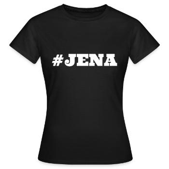 #Jena Allemagne de l’Est - T-shirt Femme - noir - Devant - AI Model Female 172 dark (172cm)