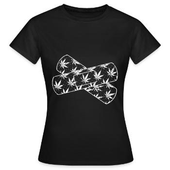 Hanf - Frauen T-Shirt - Schwarz - Vorne - AI Model Female 172 dark (172cm)