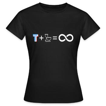 Tiktok plus toilet equals no time - Women's T-Shirt - black - Front - AI Model Female 172 dark (172cm)