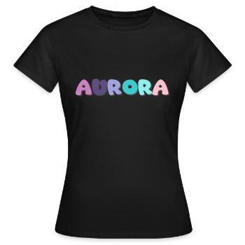 Name - Aurora - Frauen T-Shirt - Schwarz - Vorne - AI Model Female 172 dark (172cm)