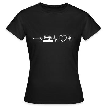 Näher Herzschlag Schneiderin - Frauen T-Shirt - Schwarz - Vorne - AI Model Female 172 dark (172cm)