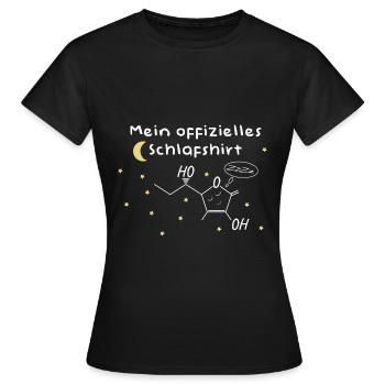 Schlafshirt Chemie Elemente I NAP Periodic - Frauen T-Shirt - Schwarz - Vorne - AI Model Female 172 dark (172cm)
