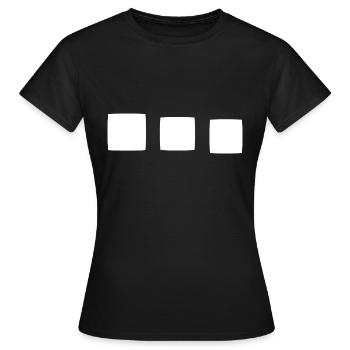 Square square shape - Women's T-Shirt - black - Front - AI Model Female 172 dark (172cm)