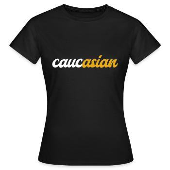 J’ai mis l’Asiatique dans la blague asiatique caucasienne - T-shirt Femme - noir - Devant - AI Model Female 172 dark (172cm)