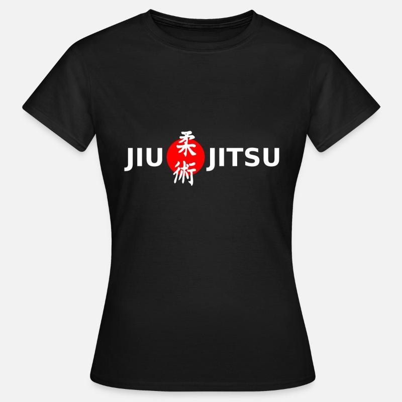 Jiu Jitsu Sonne - Dame-T-shirt - sort