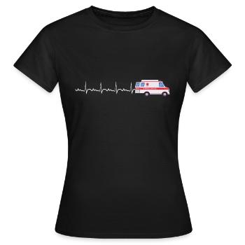 Ambulanz Herzschlag Ambulanz Parademic EMT - Frauen T-Shirt - Schwarz - Vorne - AI Model Female 172 dark (172cm)