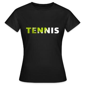 Tennis-originelle Geschenkidee - Frauen T-Shirt - Schwarz - Vorne - AI Model Female 172 dark (172cm)