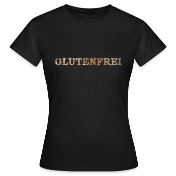 Glutenfrei Zöliakie - Frauen T-Shirt - Schwarz - Vorne - AI Model Female 172 dark (172cm)