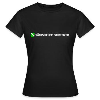 Saechsischer Schweizer - Frauen T-Shirt - Schwarz - Vorne - AI Model Female 172 dark (172cm)