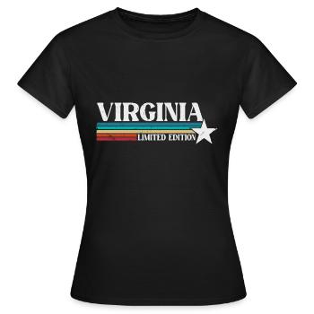 Virginia - Frauen T-Shirt - Schwarz - Vorne - AI Model Female 172 dark (172cm)