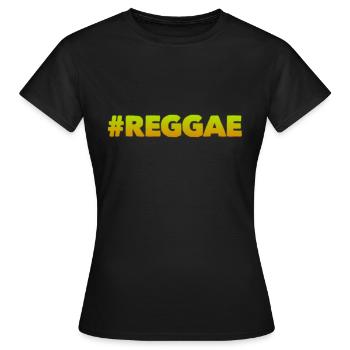 #REGGAE - T-shirt Femme - noir - Devant - AI Model Female 172 dark (172cm)