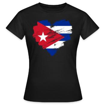 Cuba - T-shirt Femme - noir - Devant - AI Model Female 172 dark (172cm)