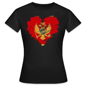 Montenegro - Women's T-Shirt - black - Front - AI Model Female 172 dark (172cm)