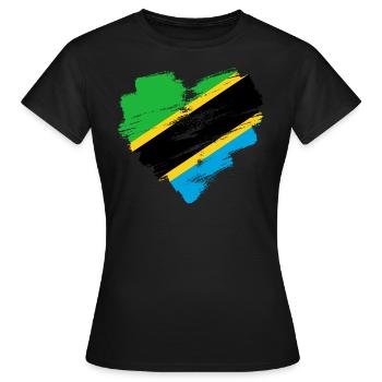 Tanzanie - T-shirt Femme - noir - Devant - AI Model Female 172 dark (172cm)