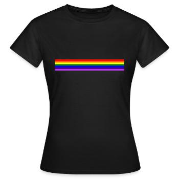 Band rainbow / rainbow band - Women's T-Shirt - black - Front - AI Model Female 172 dark (172cm)