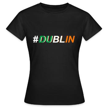 Dublin Irland Insel Kleeblatt - Frauen T-Shirt - Schwarz - Vorne - AI Model Female 172 dark (172cm)