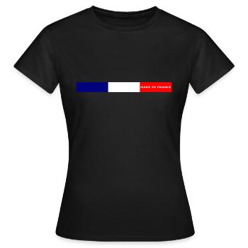 Made in France - T-shirt Femme - noir - Devant - AI Model Female 172 dark (172cm)