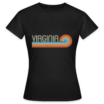 Virginia - Frauen T-Shirt - Schwarz - Vorne - AI Model Female 172 dark (172cm)