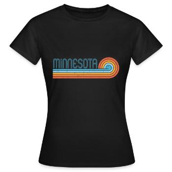 Minnesota - T-shirt Femme - noir - Devant - AI Model Female 172 dark (172cm)