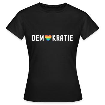 Demokratie Demonstration Menschenrechte - Frauen T-Shirt - Schwarz - Vorne - AI Model Female 172 dark (172cm)