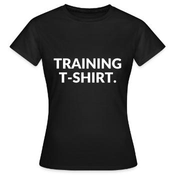 T-shirt d’entraînement Fitness Sports Renforcement musculaire - T-shirt Femme - noir - Devant - AI Model Female 172 dark (172cm)