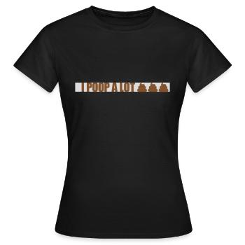 Je fais beaucoup caca - T-shirt Femme - noir - Devant - AI Model Female 172 dark (172cm)