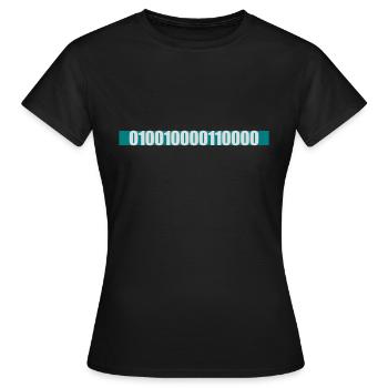 Binary Code Program Language - Women's T-Shirt - black - Front - AI Model Female 172 dark (172cm)