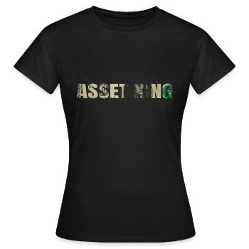 Roi des actifs - T-shirt Femme - noir - Devant - AI Model Female 172 dark (172cm)