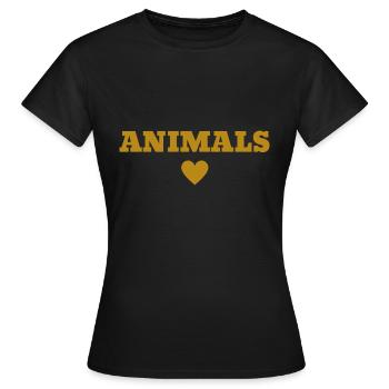 Animaux Animaux Amour animal Activistes des droits des animaux - T-shirt Femme - noir - Devant - AI Model Female 172 dark (172cm)