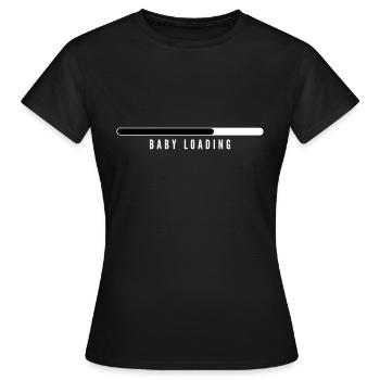 Baby Loading - Women's T-Shirt - black - Front - AI Model Female 172 dark (172cm)
