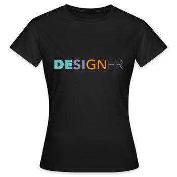 Concepteur - T-shirt Femme - noir - Devant - AI Model Female 172 dark (172cm)