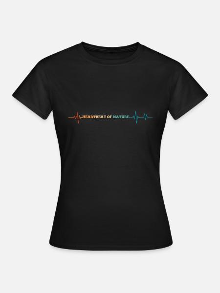 Battement de coeur rétro heartbeat of nature - T-shirt Femme - noir