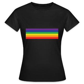 Drapeau arc-en-ciel - T-shirt Femme - noir - Devant - AI Model Female 172 dark (172cm)