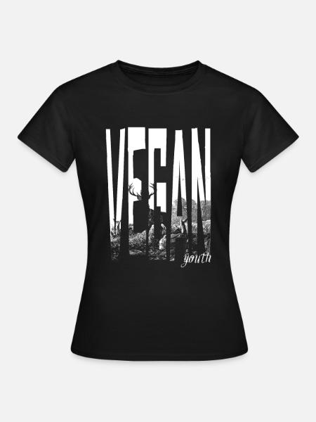 Vegan Youth Rehe - Frauen T-Shirt - Schwarz