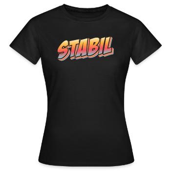 Stable comic - Women's T-Shirt - black - Front - AI Model Female 172 dark (172cm)